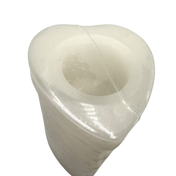 Flameless Pillar Wax Candle Heart Shaped Battery 6” Valentine’s Day Romantic NEW - Picture 8 of 12